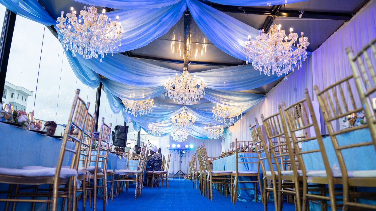 A Marquee of Chandeliers